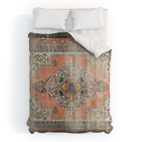 Little Arrow Design Co turkish floral orange olive Comforter