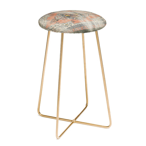Little Arrow Design Co turkish floral orange olive Counter Stool