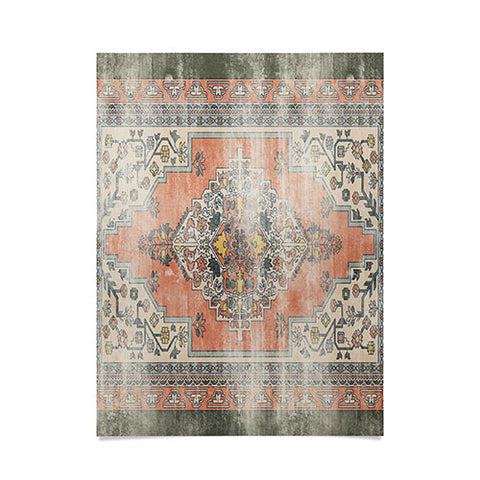 Little Arrow Design Co turkish floral orange olive Poster
