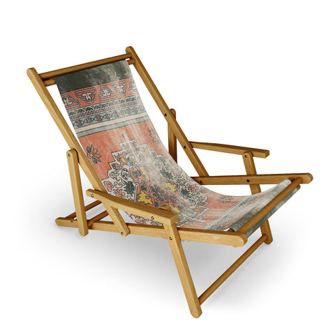 Little Arrow Design Co turkish floral orange olive Sling Chair