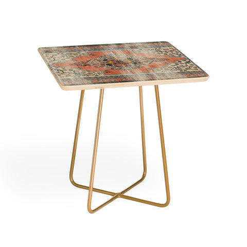 Little Arrow Design Co turkish floral orange olive Side Table