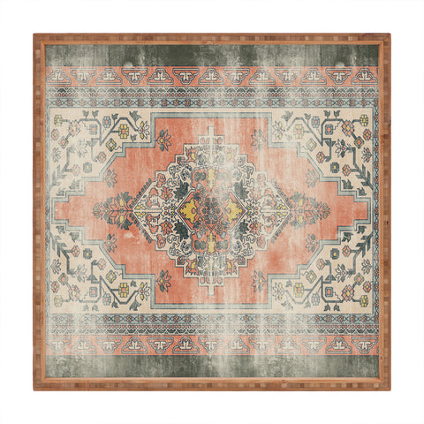 Little Arrow Design Co turkish floral orange olive Square Tray