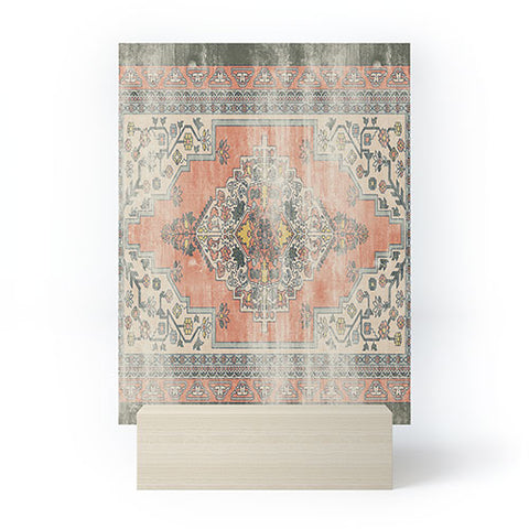 Little Arrow Design Co turkish floral orange olive Mini Art Print