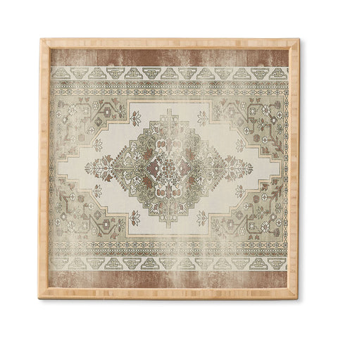 Little Arrow Design Co turkish floral sage brown Framed Wall Art