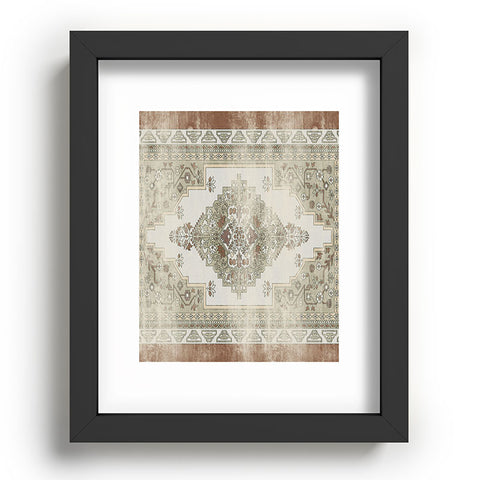 Little Arrow Design Co turkish floral sage brown Recessed Framing Rectangle