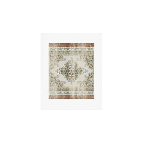 Little Arrow Design Co turkish floral sage brown Art Print