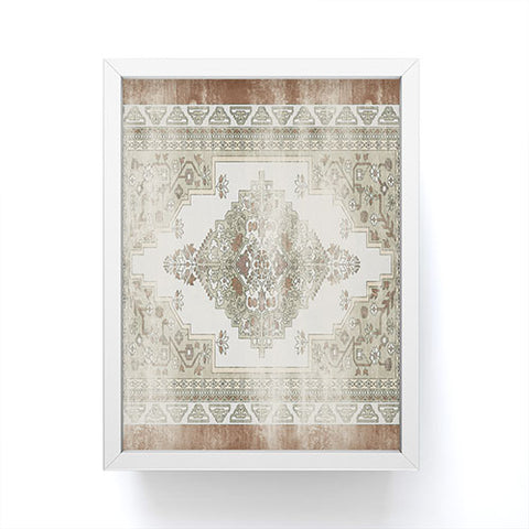 Little Arrow Design Co turkish floral sage brown Framed Mini Art Print
