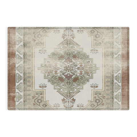 Little Arrow Design Co turkish floral sage brown Outdoor Rug