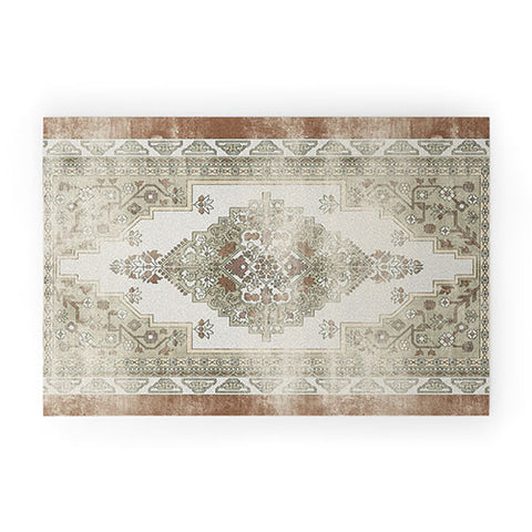 Little Arrow Design Co turkish floral sage brown Welcome Mat