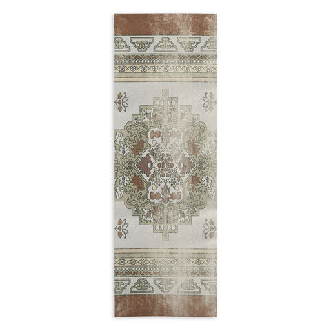 Little Arrow Design Co turkish floral sage brown Yoga Towel