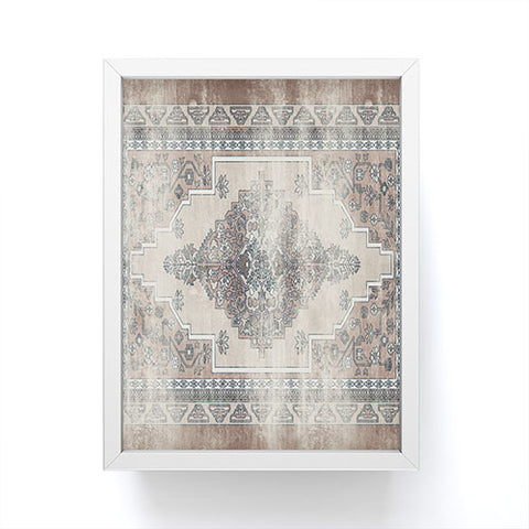 Little Arrow Design Co turkish floral warm neutrals Framed Mini Art Print