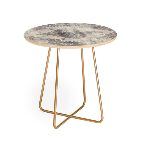 Little Arrow Design Co turkish floral warm neutrals Round Side Table