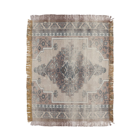 Little Arrow Design Co turkish floral warm neutrals Throw Blanket