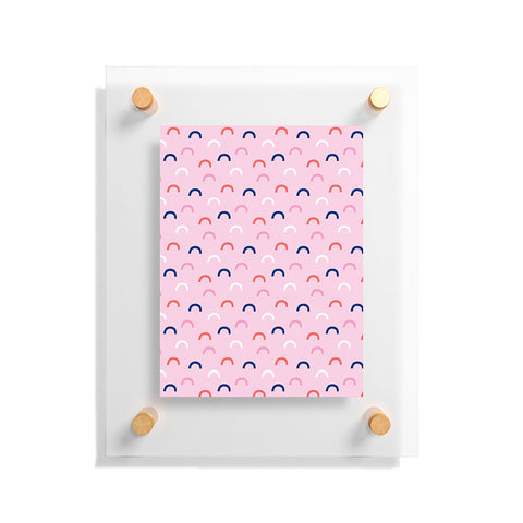 Little Arrow Design Co unicorn dreams deconstructed rainbows on pink Floating Acrylic Print