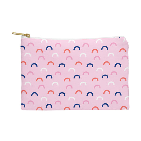 Little Arrow Design Co unicorn dreams deconstructed rainbows on pink Pouch