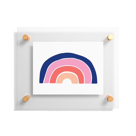 Little Arrow Design Co unicorn dreams rainbow in pink and blue Floating Acrylic Print