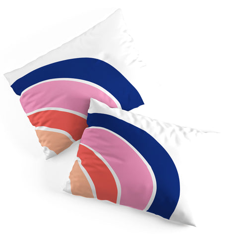 Little Arrow Design Co unicorn dreams rainbow in pink and blue Pillow Shams