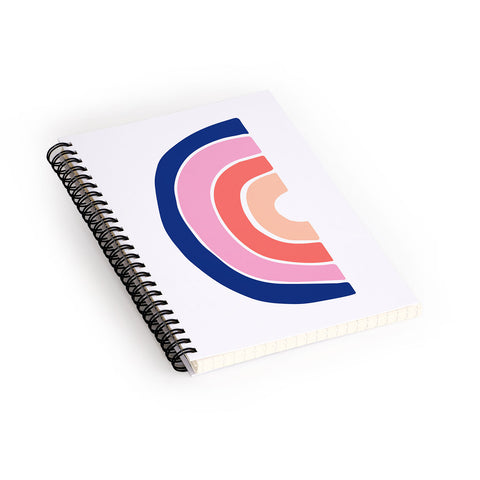 Little Arrow Design Co unicorn dreams rainbow in pink and blue Spiral Notebook