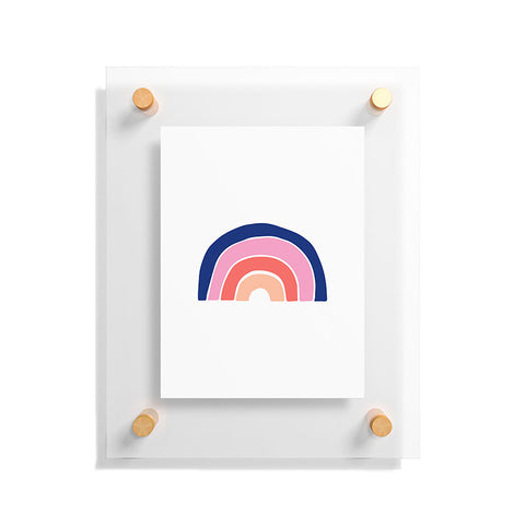 Little Arrow Design Co unicorn dreams rainbows in pink and blue Floating Acrylic Print