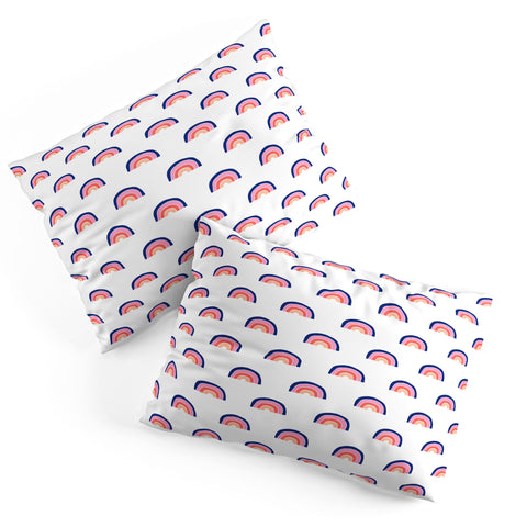 Little Arrow Design Co unicorn dreams rainbows in pink and blue Pillow Shams