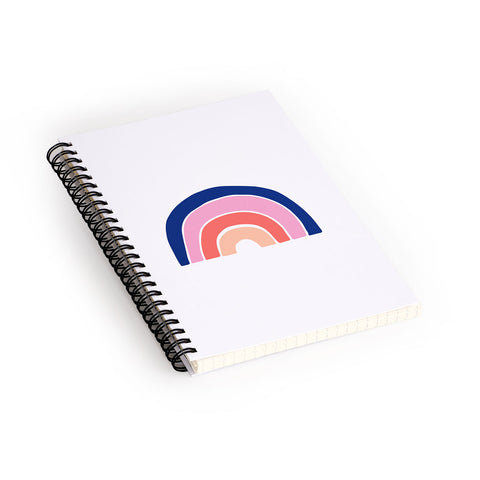 Little Arrow Design Co unicorn dreams rainbows in pink and blue Spiral Notebook
