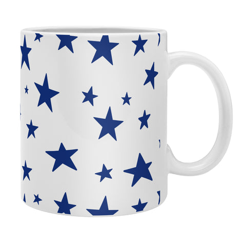 Little Arrow Design Co unicorn dreams stars in blue Coffee Mug