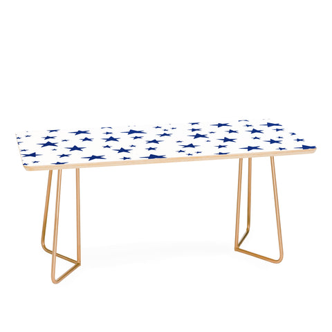 Little Arrow Design Co unicorn dreams stars in blue Coffee Table