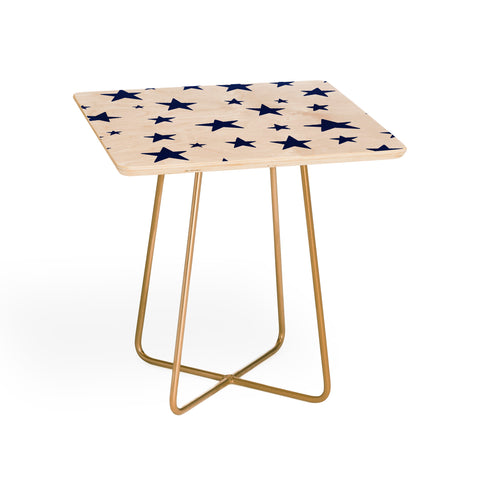 Little Arrow Design Co unicorn dreams stars in blue Side Table