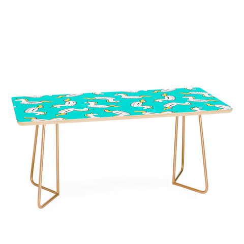 Little Arrow Design Co Unicorn Pool Float Coffee Table