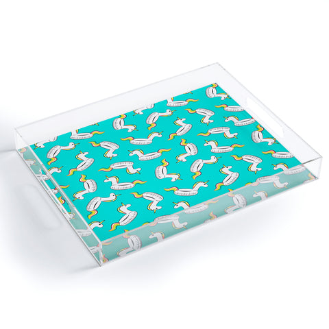 Little Arrow Design Co Unicorn Pool Float Acrylic Tray