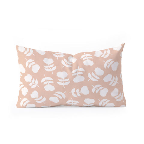 Little Arrow Design Co vintage floral peach Oblong Throw Pillow