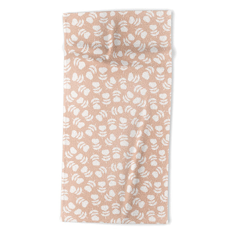Little Arrow Design Co vintage floral peach Beach Towel