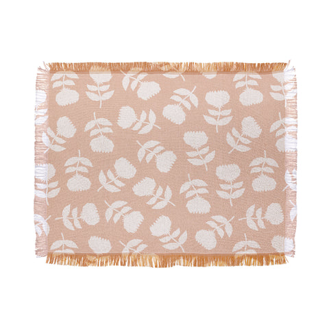 Little Arrow Design Co vintage floral peach Throw Blanket