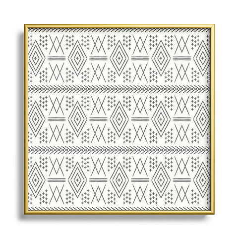 Little Arrow Design Co vintage moroccan Metal Square Framed Art Print