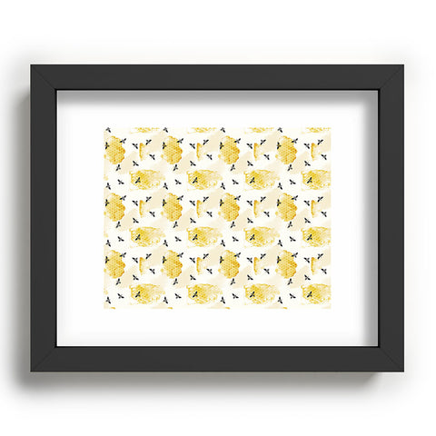 Little Arrow Design Co watercolor bees Recessed Framing Rectangle