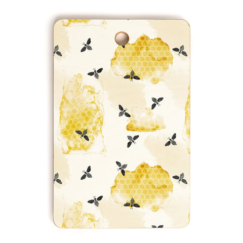 Little Arrow Design Co watercolor bees Cutting Board Rectangle