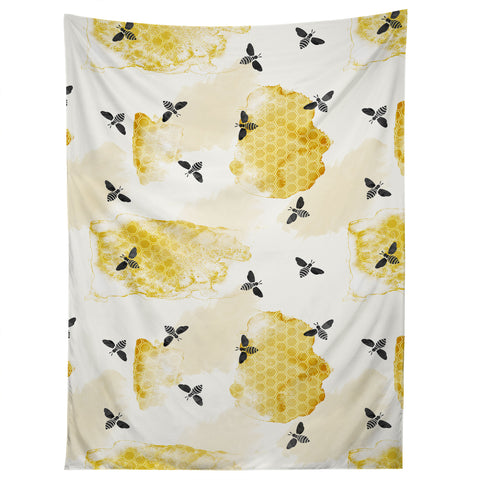 Little Arrow Design Co watercolor bees Tapestry