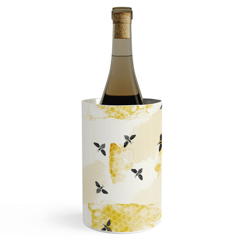 Little Arrow Design Co watercolor bees Wine Chiller