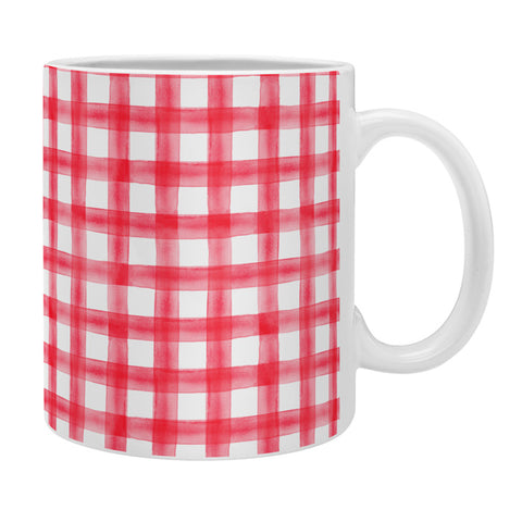Little Arrow Design Co watercolor buffalo check in red Coffee Mug