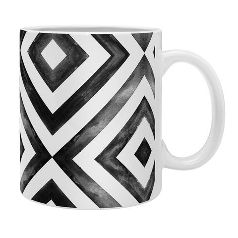 Little Arrow Design Co watercolor diamonds in black Coffee Mug