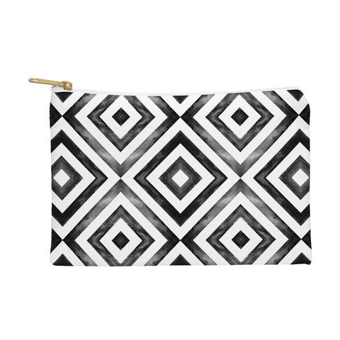 Little Arrow Design Co watercolor diamonds in black Pouch