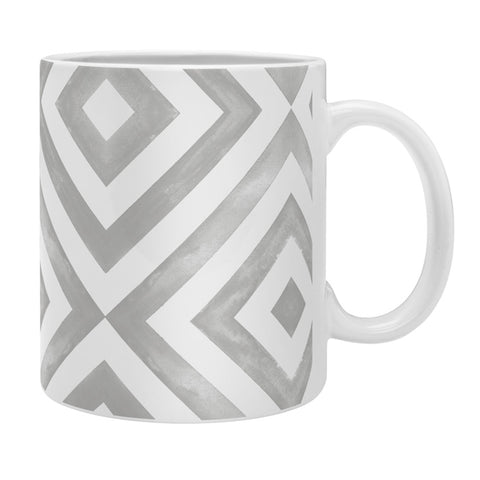 Little Arrow Design Co watercolor diamonds in grey Coffee Mug