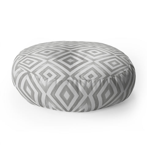 Little Arrow Design Co watercolor diamonds in grey Floor Pillow Round