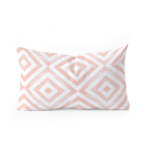 Little Arrow Design Co watercolor diamonds in pink Oblong Throw Pillow