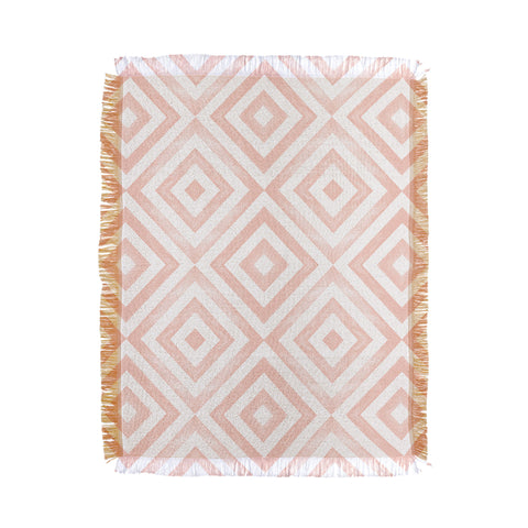 Little Arrow Design Co watercolor diamonds in pink Throw Blanket