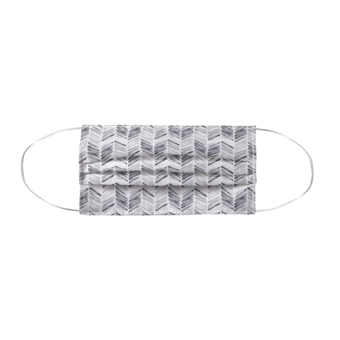 Little Arrow Design Co watercolor feather in grey Face Mask