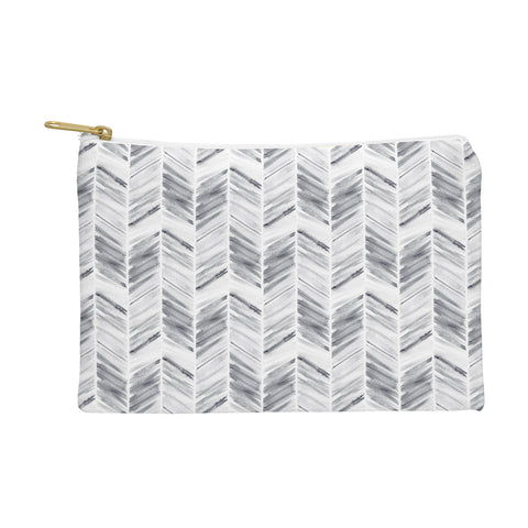 Little Arrow Design Co watercolor feather in grey Pouch
