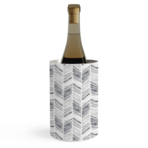 Little Arrow Design Co watercolor feather in grey Wine Chiller