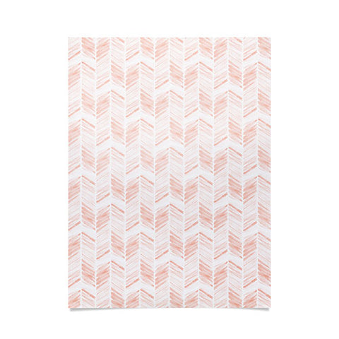 Little Arrow Design Co watercolor feather in pink Poster