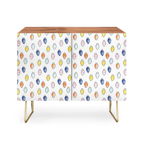 Little Arrow Design Co watercolor holiday lights Credenza